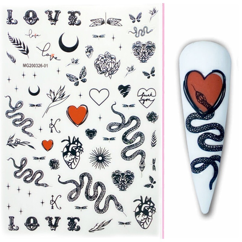 SNAKE HEART (STICKERS)