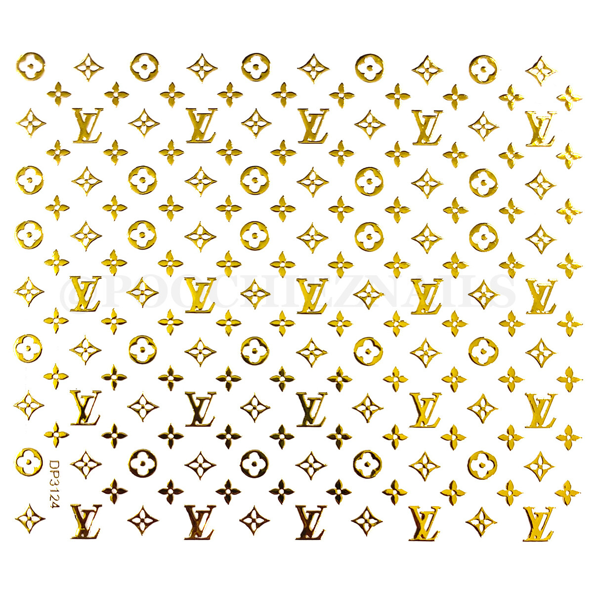 gold transparent louis vuitton logo
