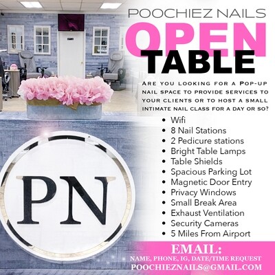 OPEN TABLE RENTAL