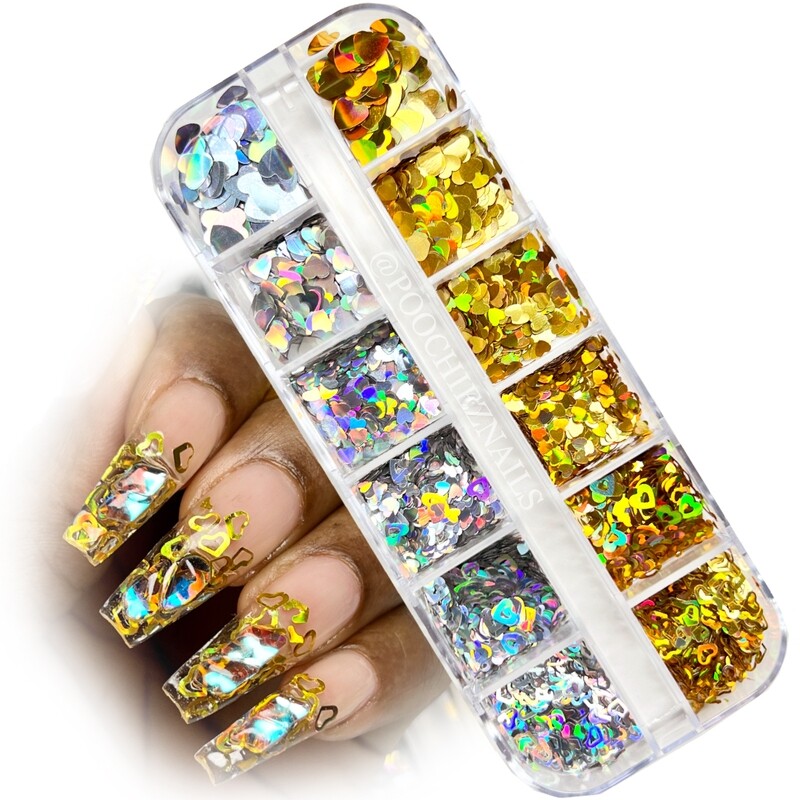 GOLD &amp; SILVER HEARTS