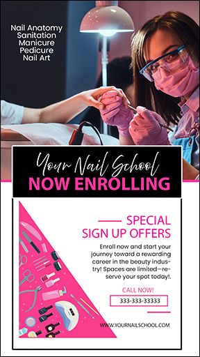 NAIL SCHOOL TEMPLATE ( 2 TEMPLATES)