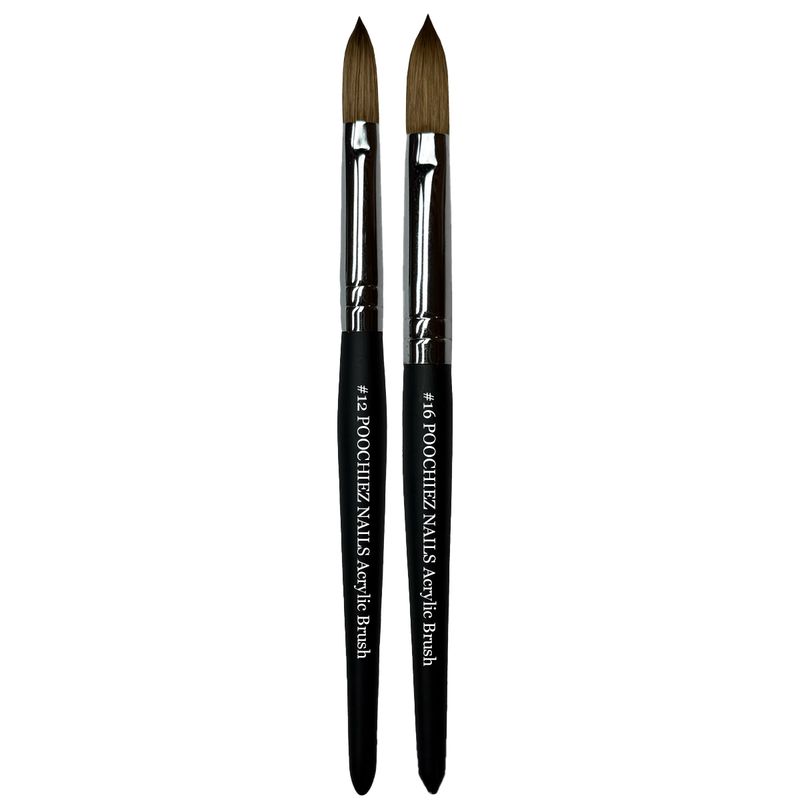 #16 &amp; #12 ACRYLIC (PINCHED) BRUSH MIX HAIR