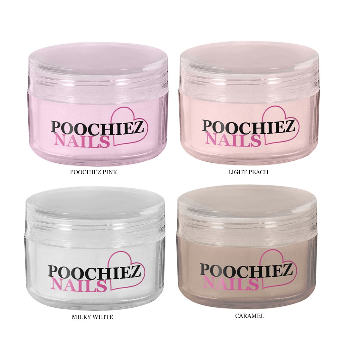 GET ALL 4 ACRYLICS (PINK, PEACH. MILKY WHITE &amp; CARAMEL