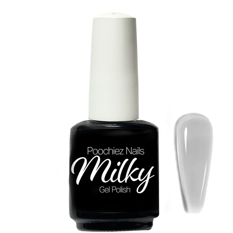 MILKY WHITE GEL/RUBBER BASE POLISH. #1
