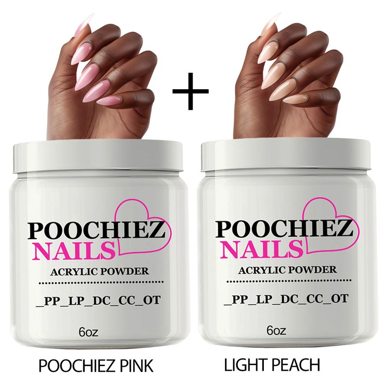 POCHIEZ PINK &amp; PEACH ACRYLIC POWDER 6oz EACH