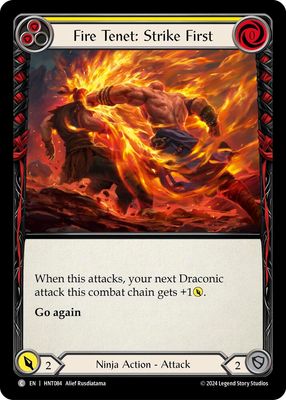 HNT084 Fire Tenet: Strike First (Yellow)
