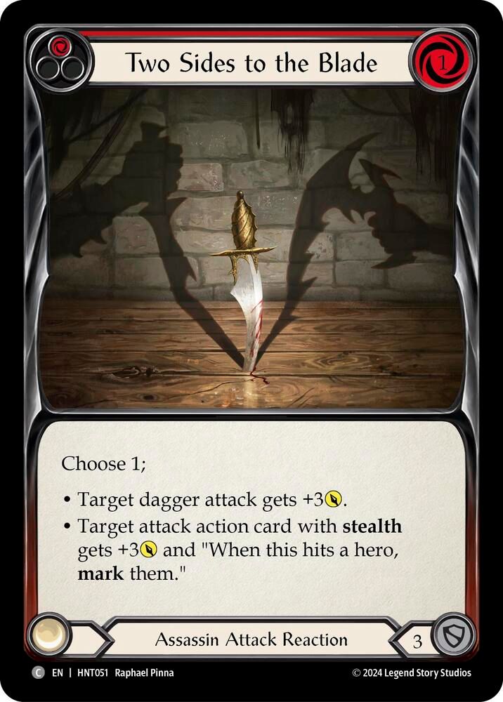 HNT051 Two Sides to the Blade (Red)