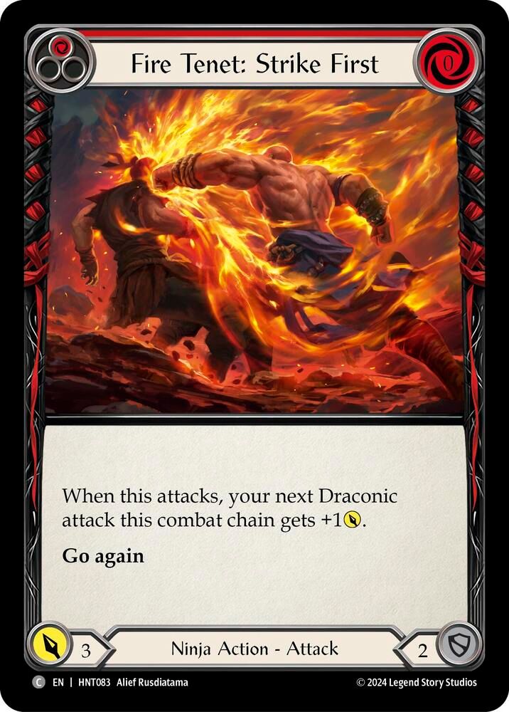 HNT083 Fire Tenet: Strike First (Red)