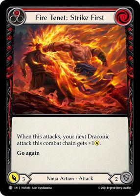 HNT083 Fire Tenet: Strike First (Red)