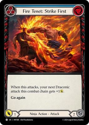 HNT085 Fire Tenet: Strike First (Blue)