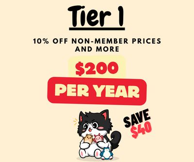 Tier 1 Membership ($200/year)