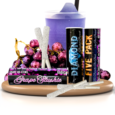 Stardust Diamond Prerolls - Grape Slushie (Indica) Five Pack
