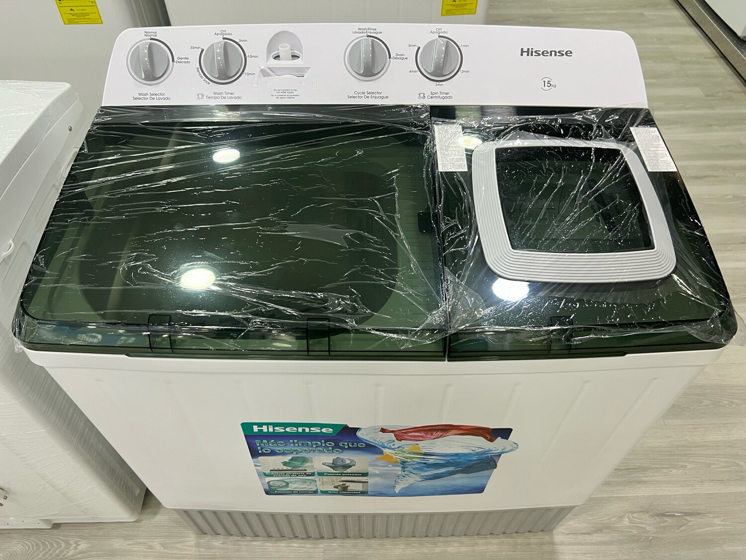 Lavadora semiautomática Hisense 15 kg