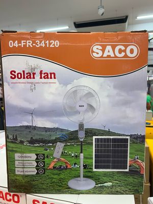OFERTA 2 Ventiladores Recargables Pedestal con Panel Solar 16”