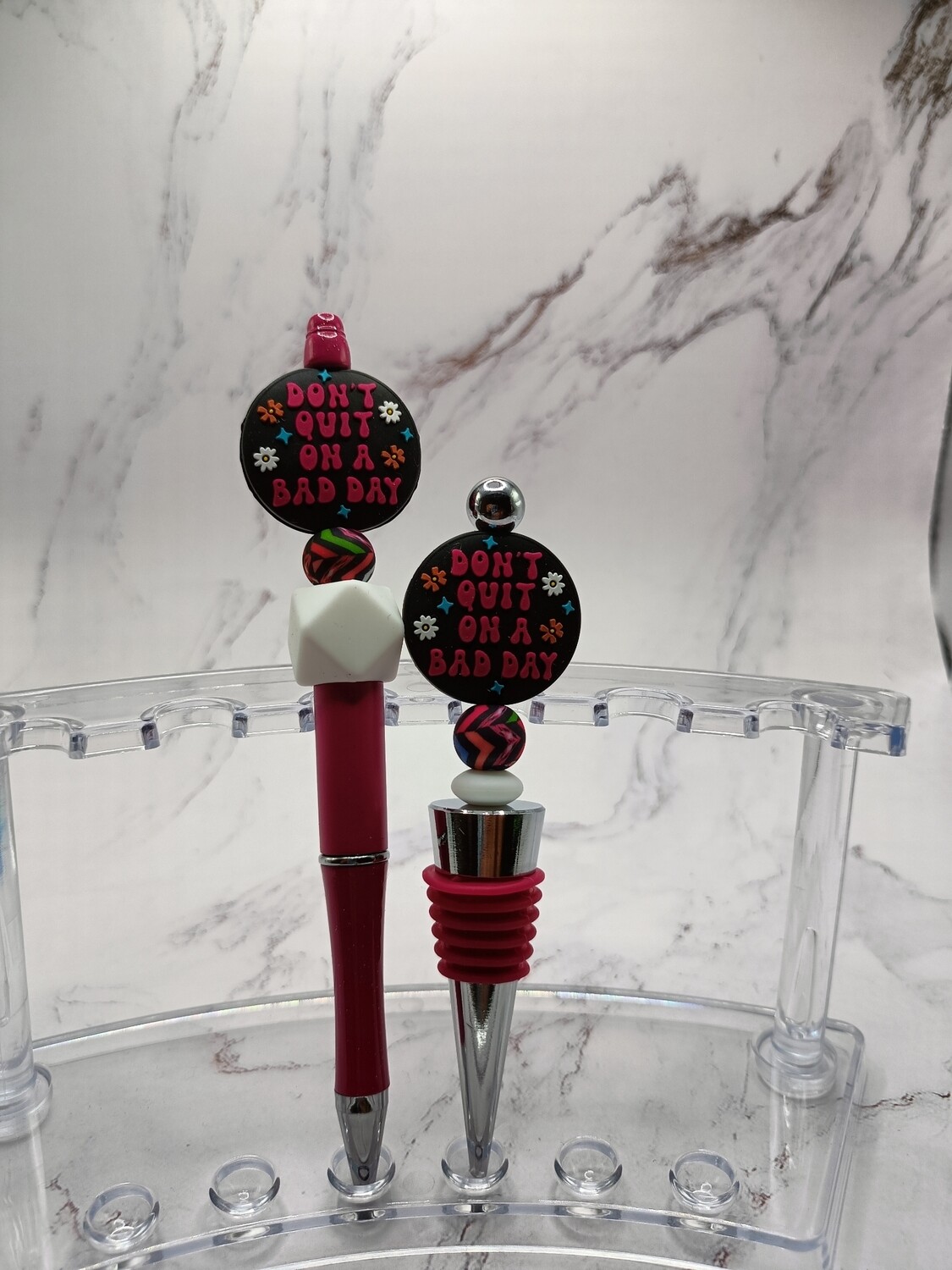 Don&#39;t Quit...Pen and Wine Stopper Set