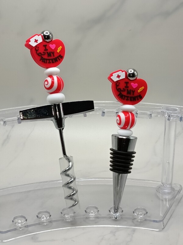Patient Love Wine Stopper and Corkscrew Set