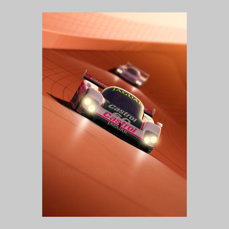 A3 Print - XJR-9 - Daytona 24hrs Winner, 1988