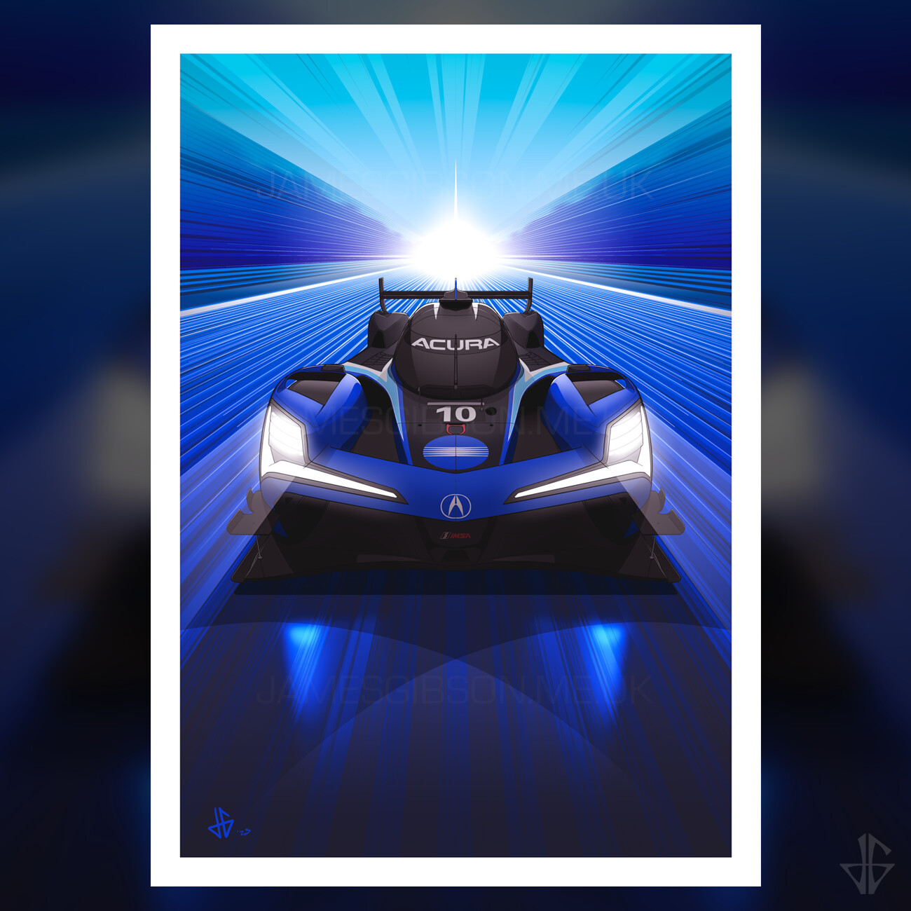 #10 Acura ARX-06 - GTP Fine-art Print - A4 Size