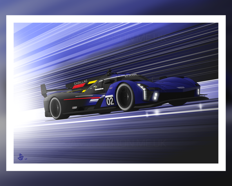 #02 Cadillac V-Series.R - GTP Fine-art Print - A4 Size