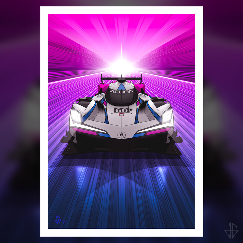 #60 Acura ARX-06 - GTP Fine-art Print - A4 Size