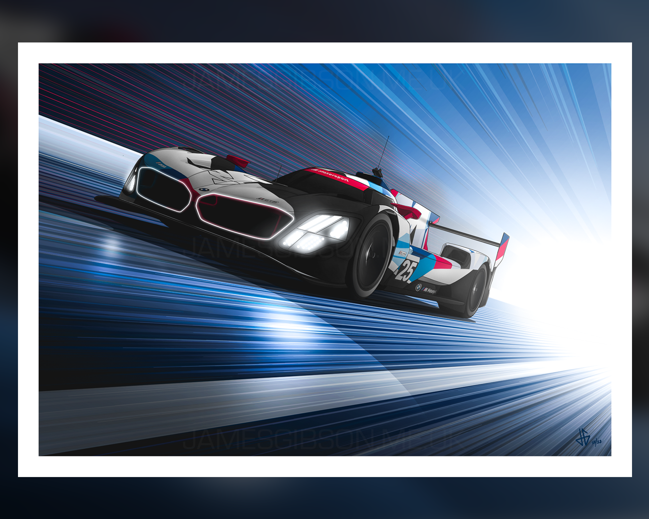 #25 BMW M Hybrid V8 - GTP Fine-art Print - A4 Size