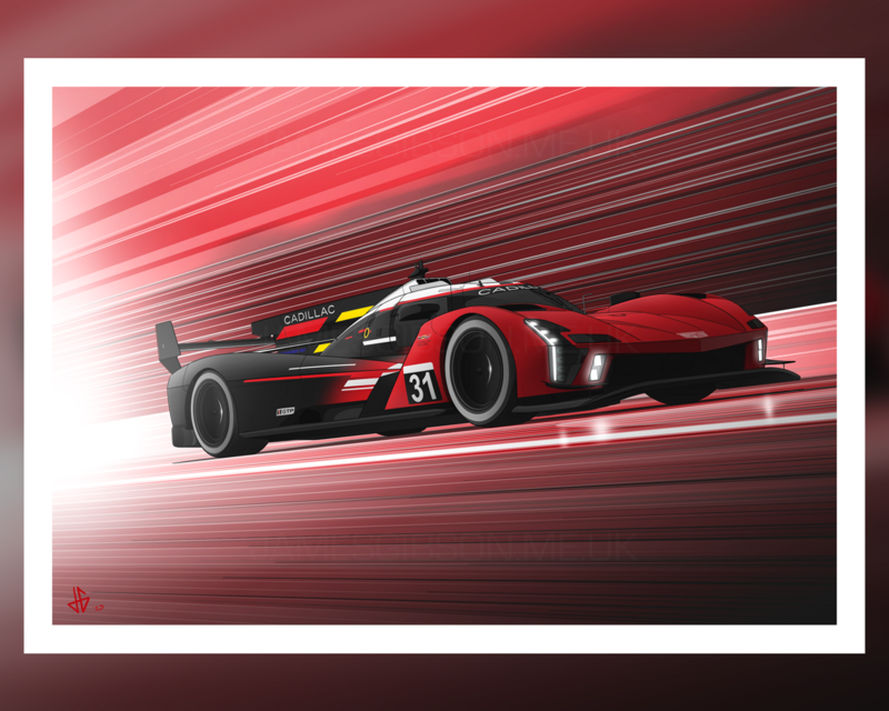 #31 Cadillac V-Series.R - GTP Fine-art Print - A4 Size