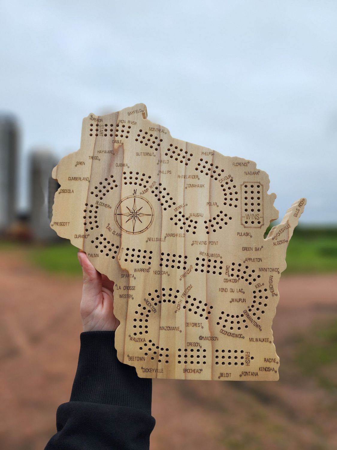 Poplar Cribbage Board
