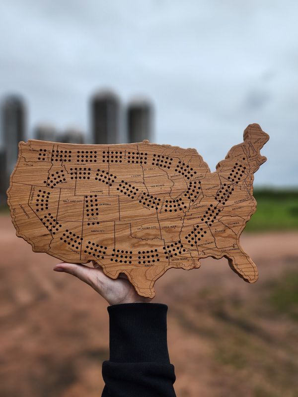 Cherry USA Cribbage Board