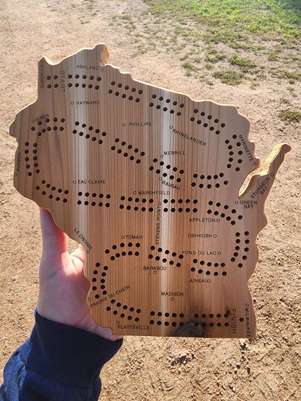 Travel-Size Wisconsin Cribbage Board – 2-Player Game