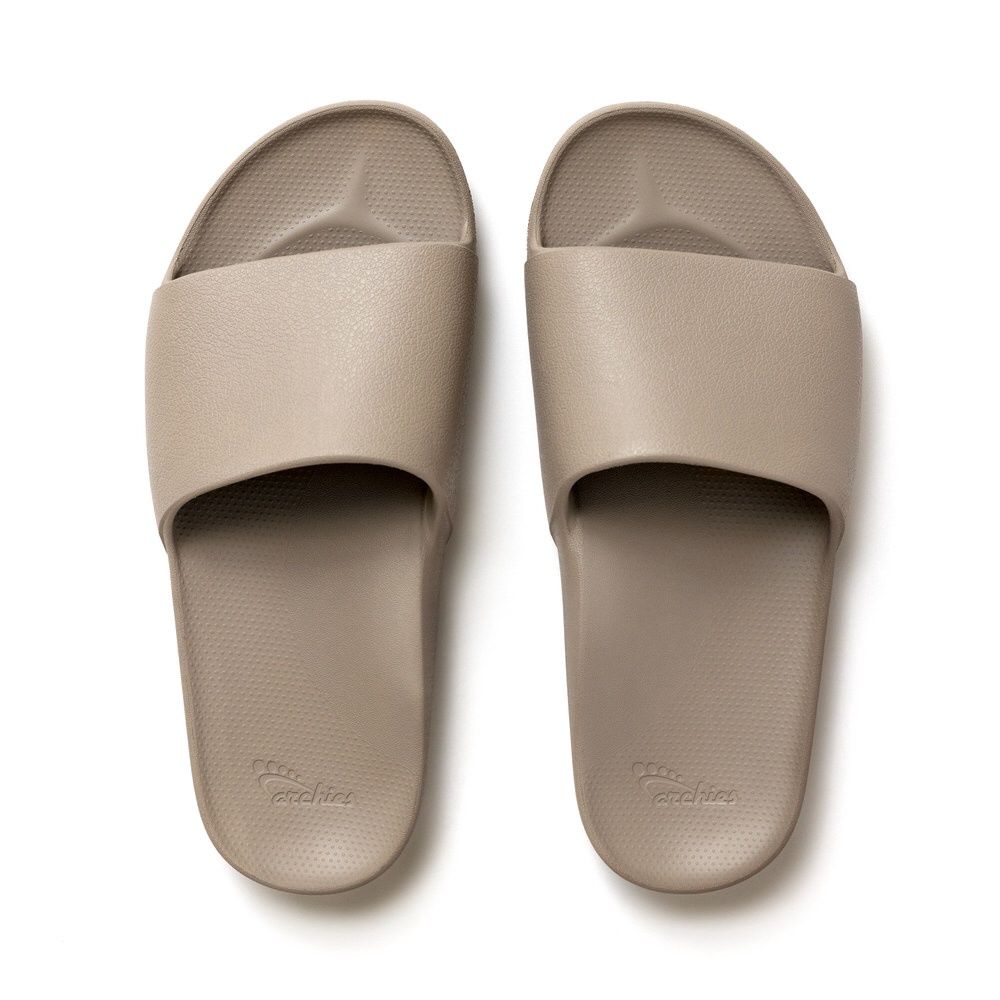 Archies - Arch Support Slides Taupe, Colour: Taupe, Size: M4 / W5