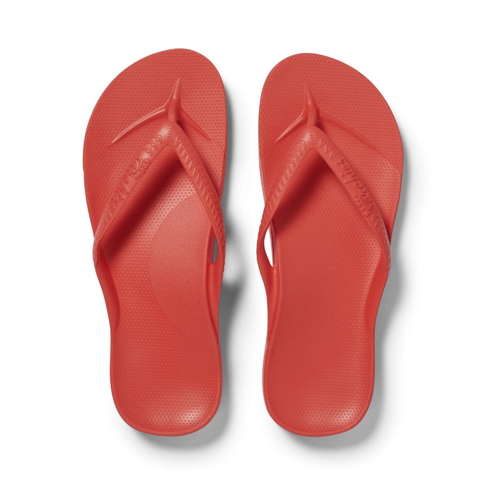 Archies - Arch Support Thongs Coral