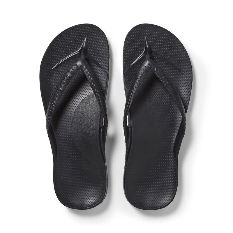 Archies - Arch Support Thongs Black