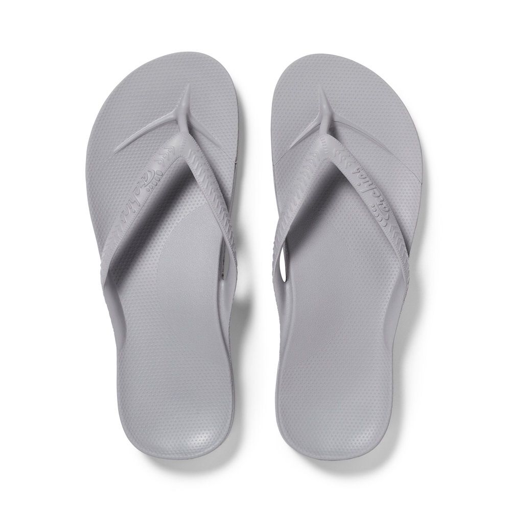 Archies - Arch Support Thongs Grey, Colour: Grey, Size: M4 / W5