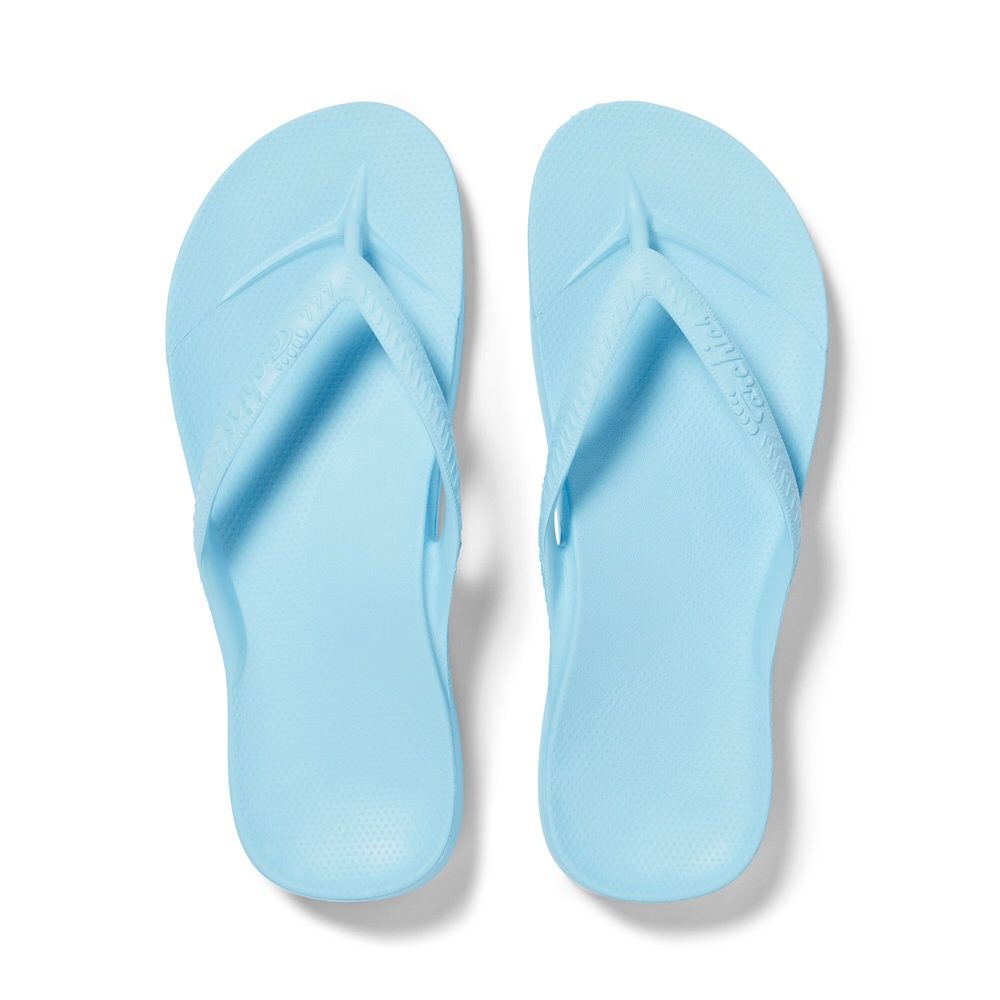 Archies - Arch Support Thongs Sky Blue, Colour: Sky Blue, Size: M4 / W5