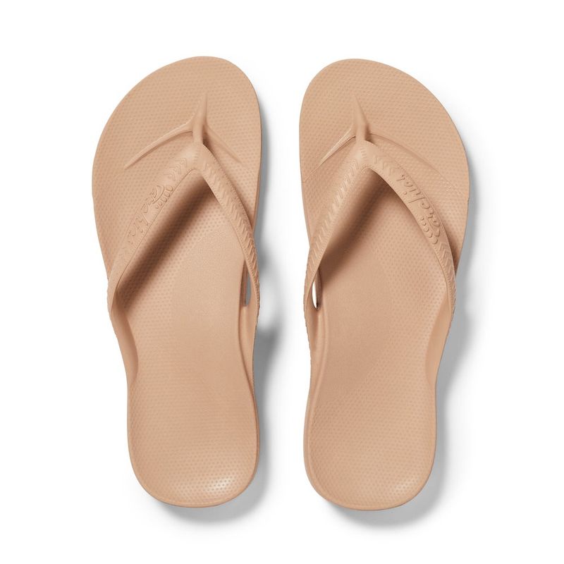 Archies - Arch Support Thongs Tan