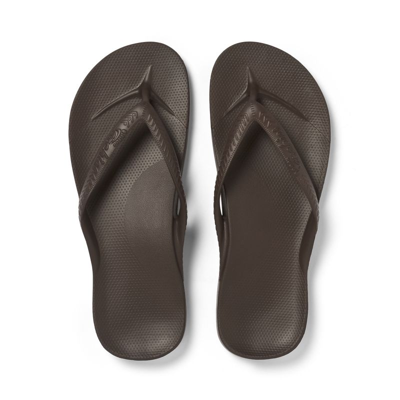 Archies - Arch Support Thongs Brown