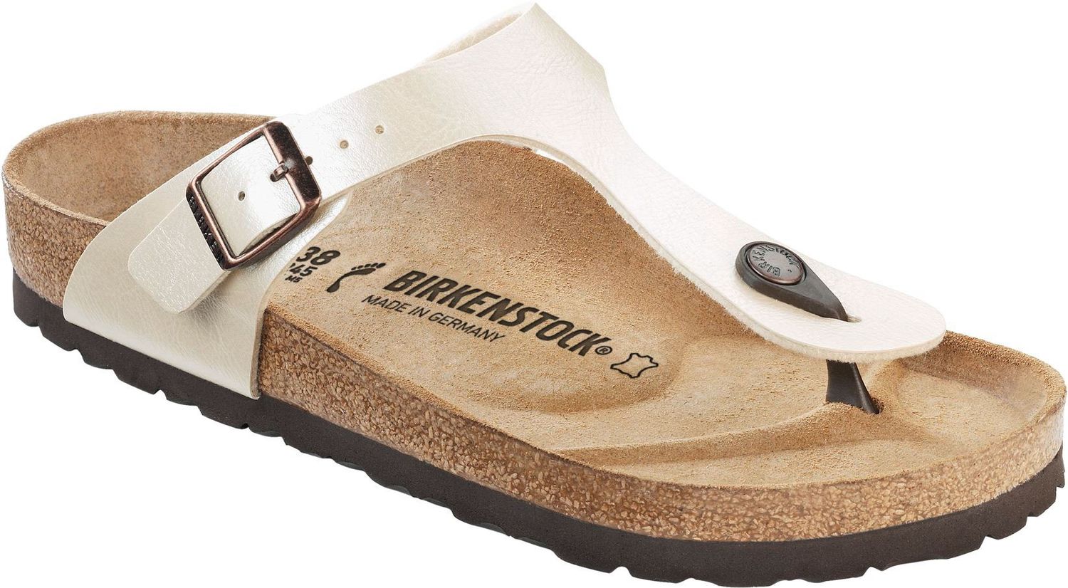 Birkenstock - Gizeh Birko-Flor Graceful Pearl White