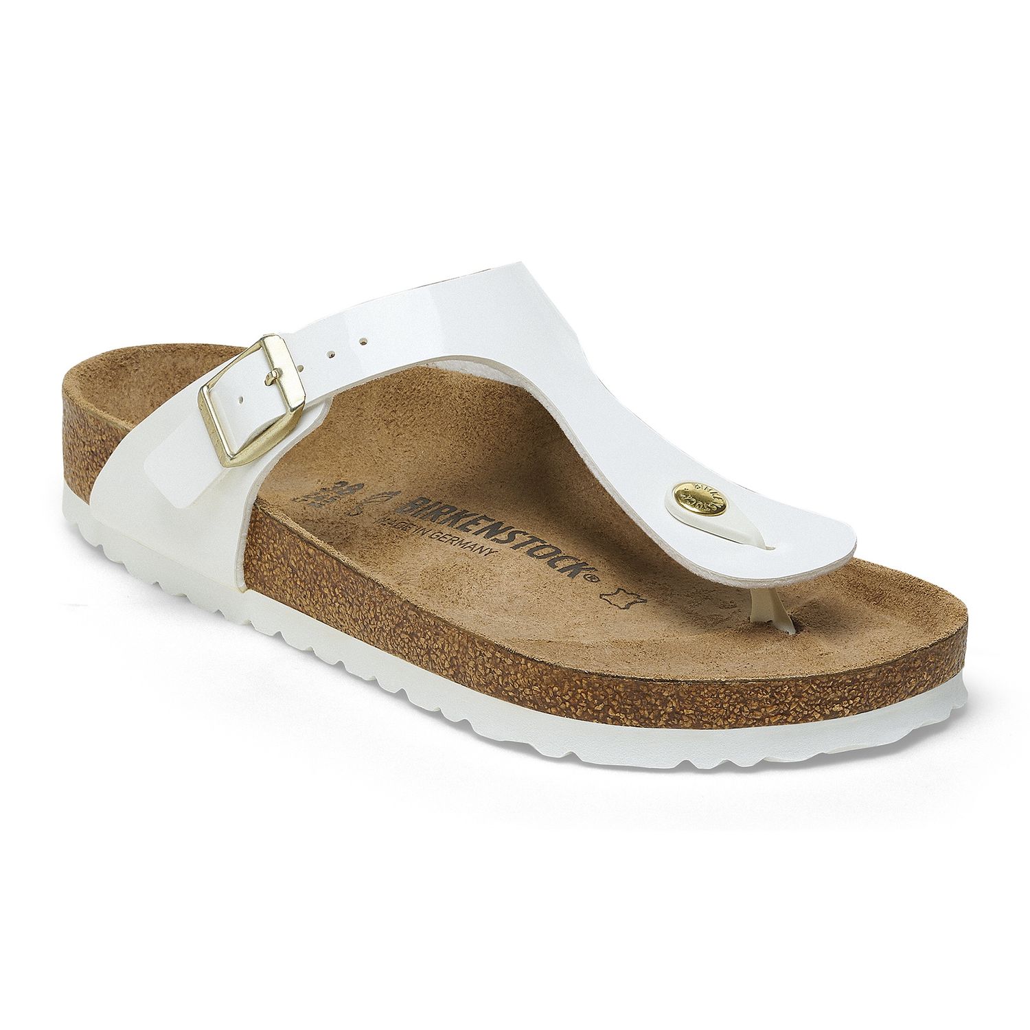 Birkenstock - Gizeh Birko-Flor Patent White