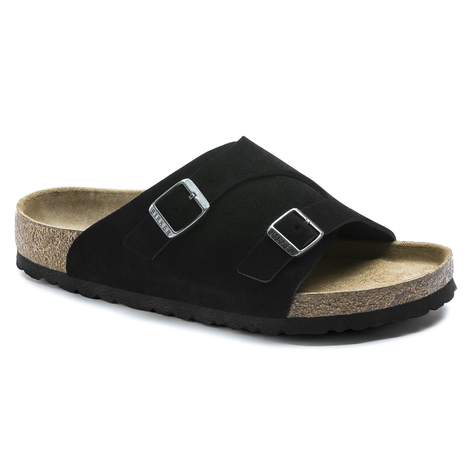Birkenstock - Zurich SFB Suede Leather Black, Colour: Black, Fitting: Regular, Size: 35