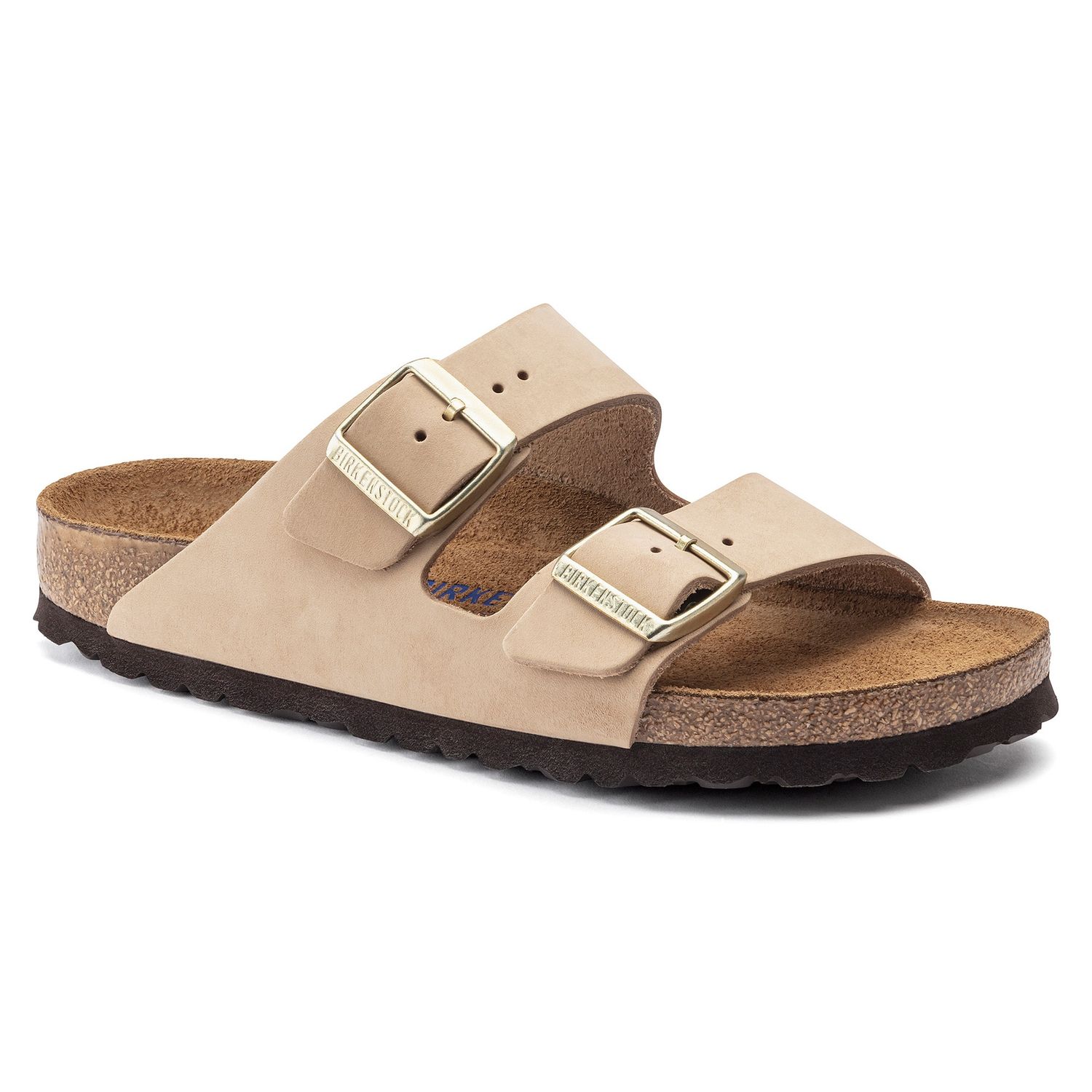 Birkenstock - Arizona SFB Nubuck Leather Sandcastle, Colour: Sandcastle, Fitting: Narrow, Size: 35
