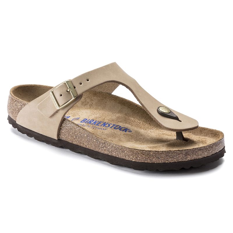 Birkenstock - Gizeh SFB Nubuck Leather Sandcastle