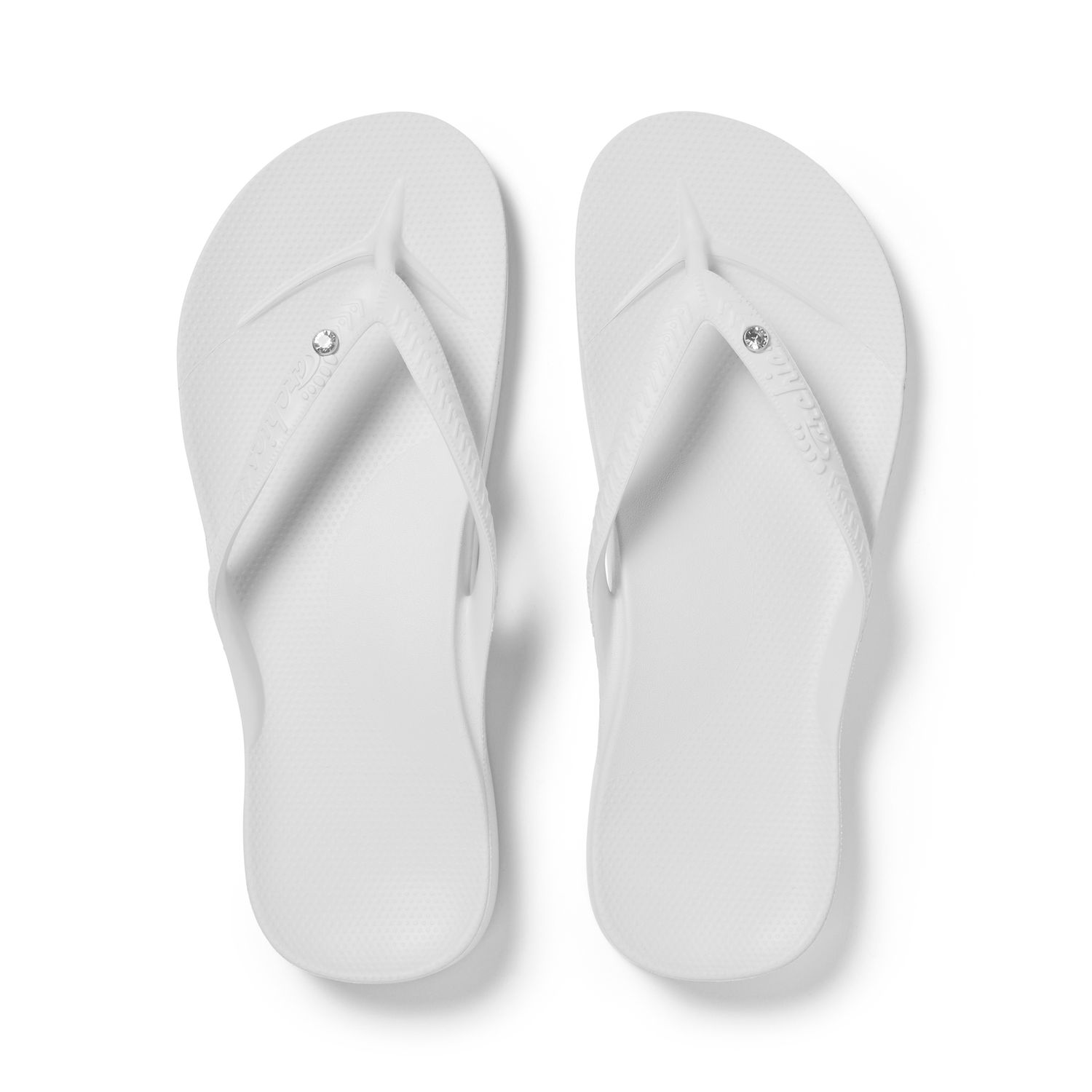 Archies - Arch Support Thongs Crystal White