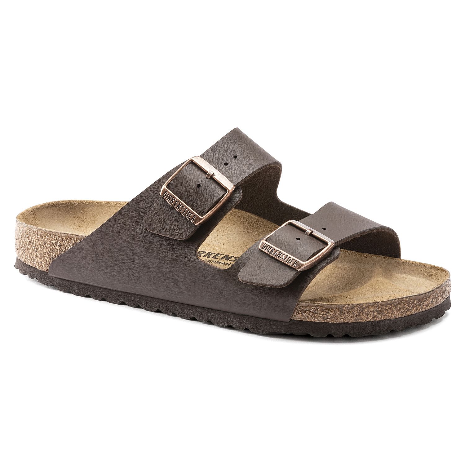 Birkenstock - Arizona Birko-Flor Dark Brown, Colour: Dark Brown, Fitting: Narrow, Size: 35