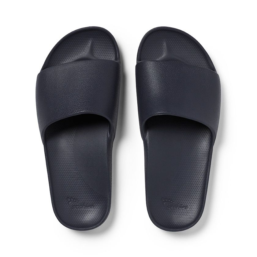 Archies - Arch Support Slides Navy, Colour: Navy, Size: M4 / W5