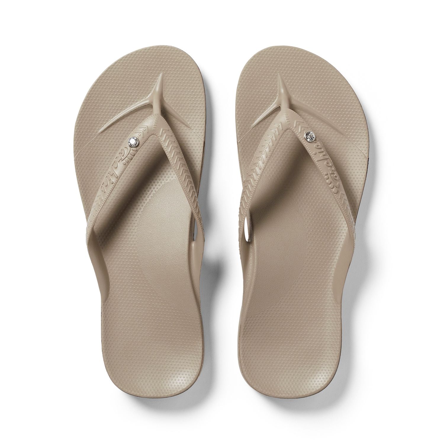 Archies - Original Arch Support Thongs Crystal Taupe, Colour: Crystal Taupe, Size: M4 / W5