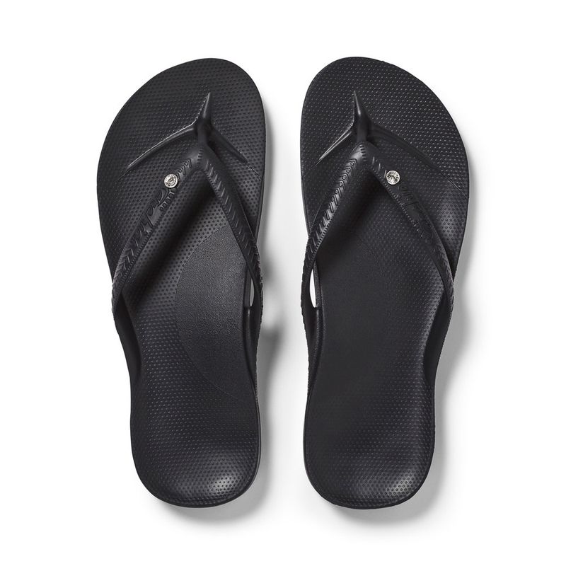 Archies - Original Arch Support Thongs Crystal Black