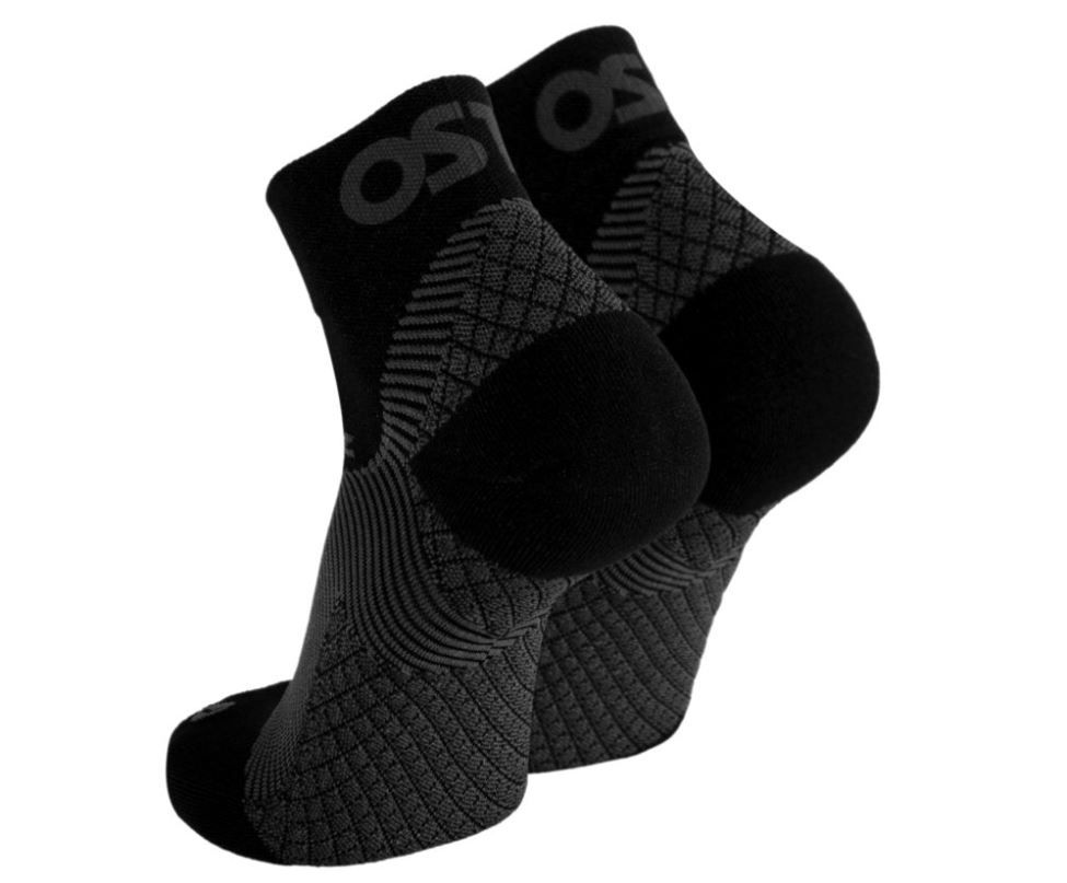 OS1st - FS4 Plantar Fasciitis Quarter Crew, Colour: Black, Size: Medium