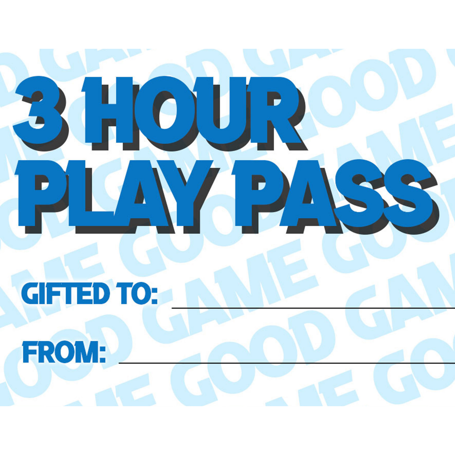 3 Hour Play Pass