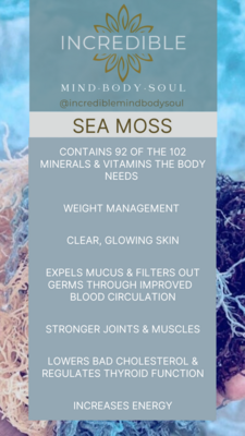 Wild harvested DRY SEA MOSS
(Makes 2 bottles of gel)