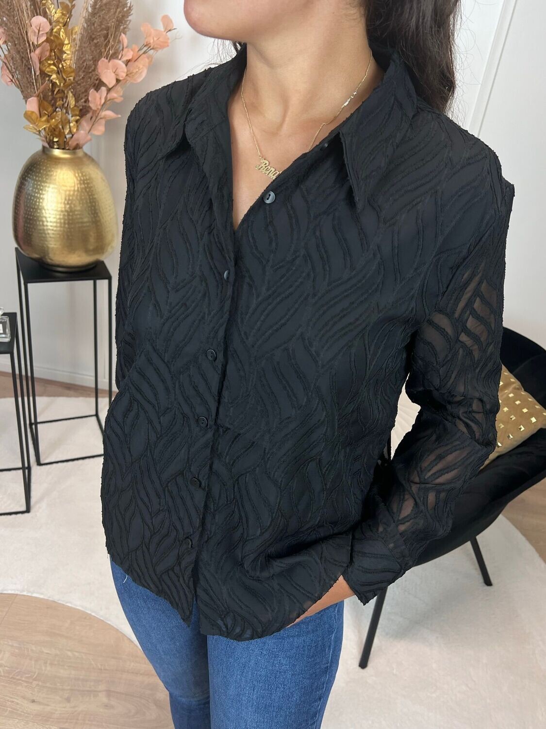 LANA BLOUSE ZWART